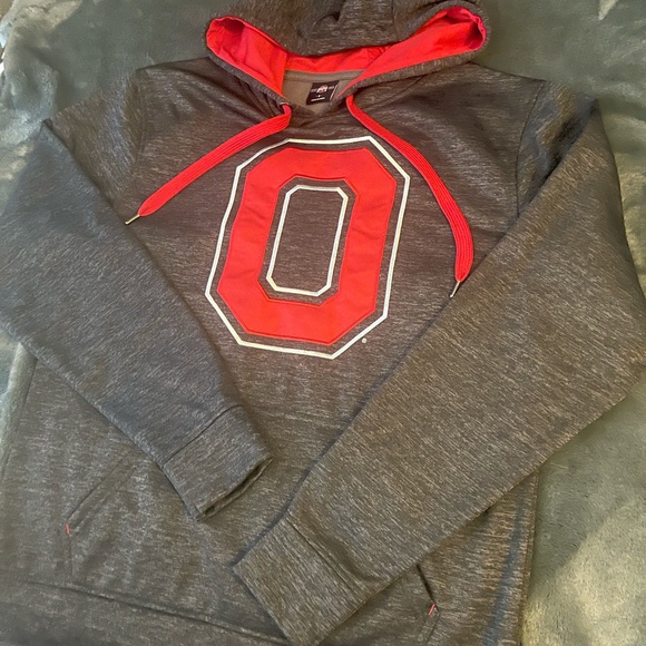 #274 Ohio State buckeyes Scarlet and gray college hoodie - Picture 7 of 12